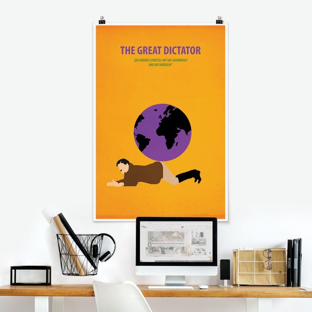Poster illustrazioni Locandina film Il grande dittatore