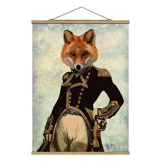 Foto su tessuto da parete con bastone - Ritratto Animal - Fox Admiral - Verticale 4:3