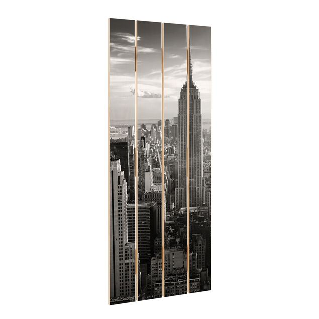 Stampa su legno - skyline di Manhattan - Verticale 5:2