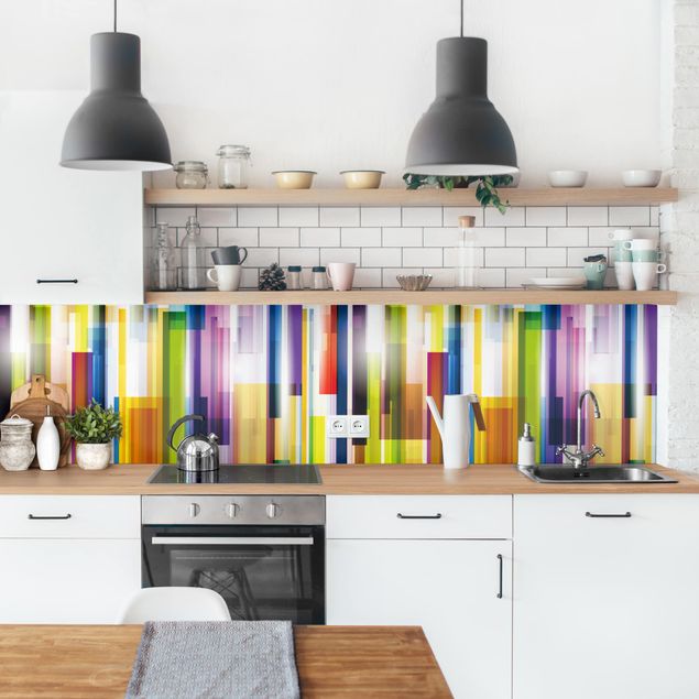 pannello adesivo per cucina Cubi color arcobaleno II