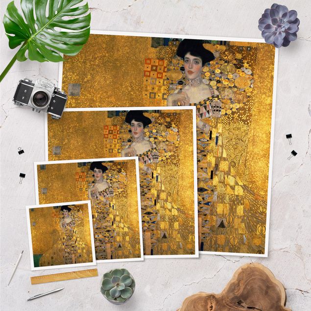 Poster - Gustav Klimt - Ritratto di Adele Bloch-Bauer I - Quadrato 1:1