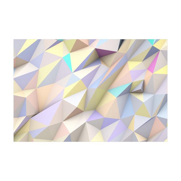 Tappeti astratti Triangoli geometrici pastello in 3D