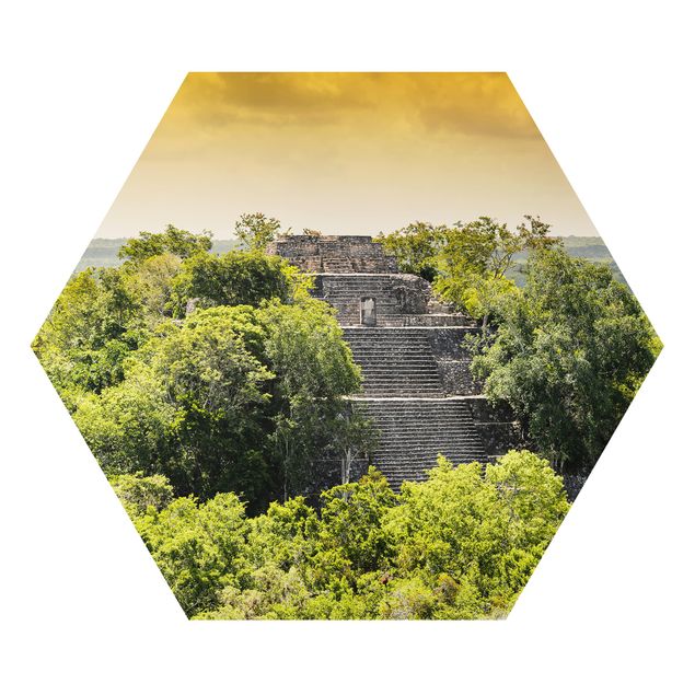 Esagono in Alluminio Dibond - Piramide di Calakmul