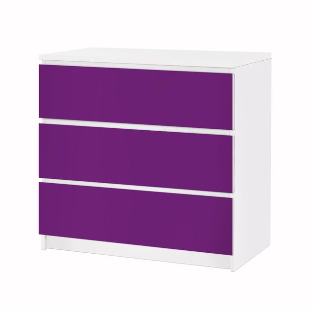 Carta adesiva per mobili IKEA - Malm Cassettiera 3xCassetti - Colour Purple