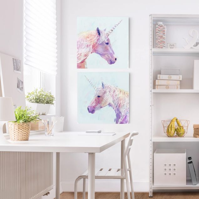 quadri con animali Unicorno mistico Set I