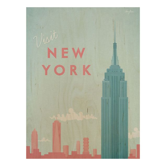 Stampa su legno - Poster Viaggi - New York - Verticale 4:3
