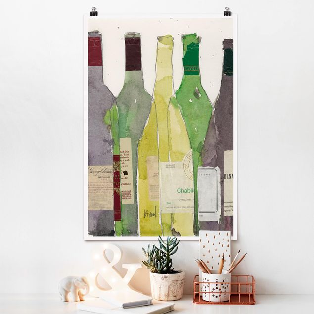 Poster illustrazioni Vino e alcolici III