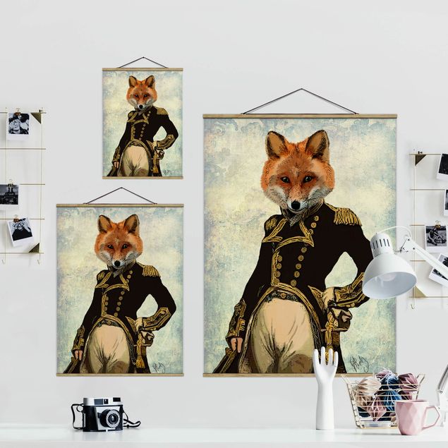 Foto su tessuto da parete con bastone - Ritratto Animal - Fox Admiral - Verticale 4:3