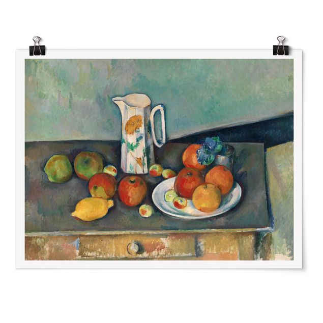 Poster - Paul Cézanne - Still Life Bricco del latte - Orizzontale 3:4