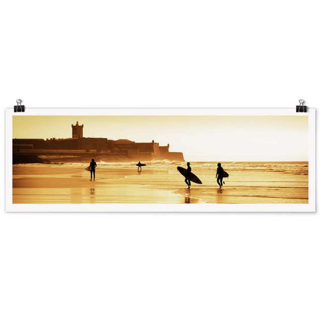 Poster - Surfer Beach - Panorama formato orizzontale