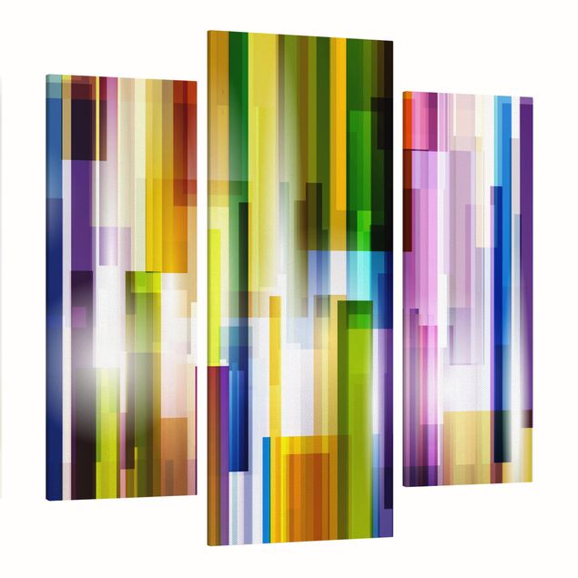 Quadri moderni per soggiorno Cubi arcobaleno