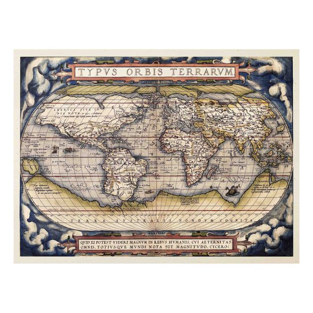 Stampa su Forex - Historic tipo World Map Orbis Terrarum - Orizzontale 3:4