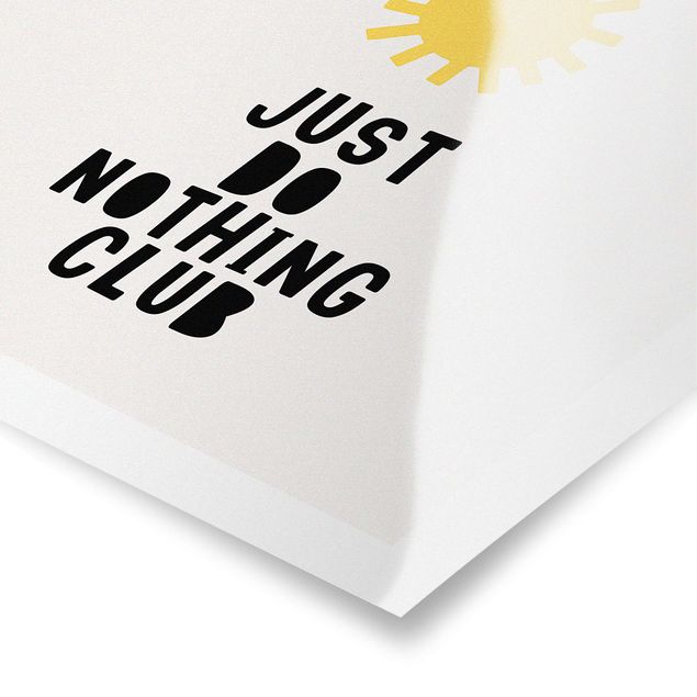 Poster - Do Nothing Club giallo - Quadrato 1:1