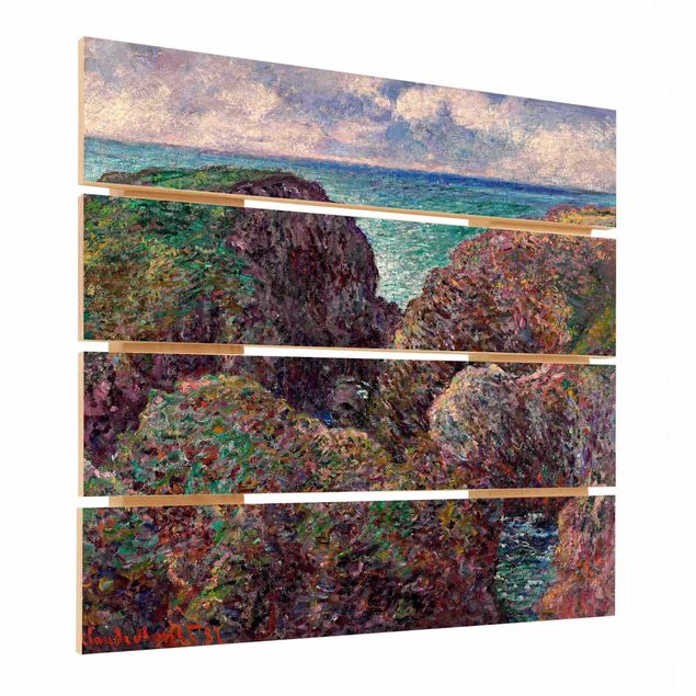 Stampa su legno - Claude Monet - Rock Group Port Goulphar - Quadrato 1:1
