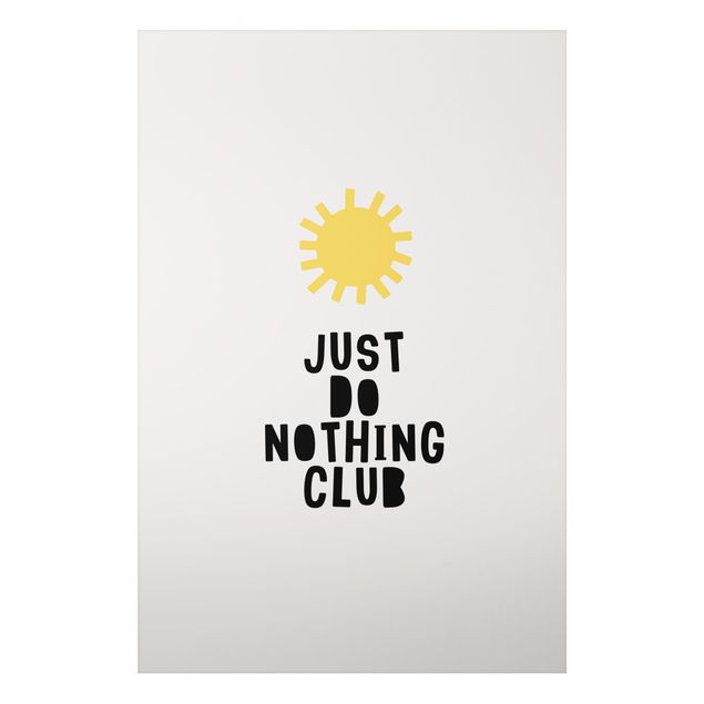 Stampa su alluminio - Do Nothing Club giallo - Verticale 3:2