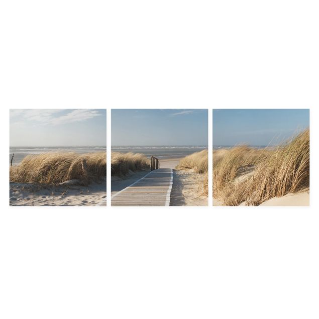 Stampa su tela 3 parti - Baltic Sea Beach - Quadrato 1:1