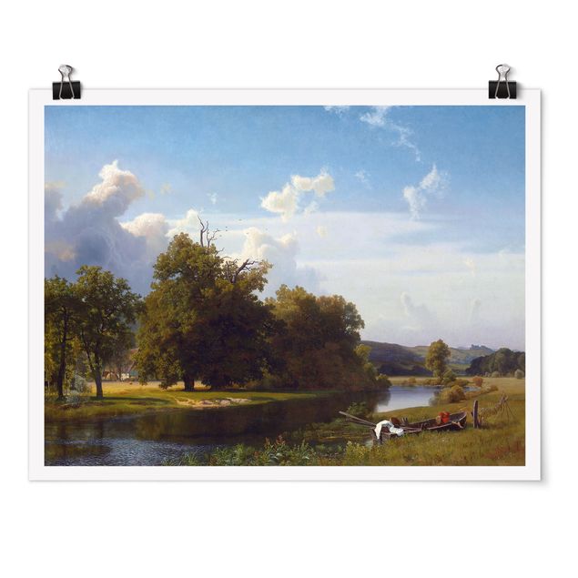 Poster - Albert Bierstadt - Riverside - Orizzontale 3:4