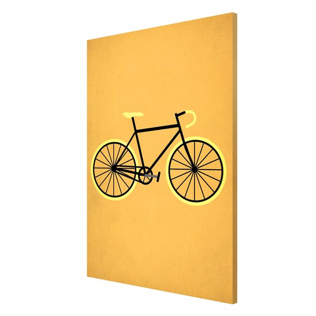 Lavagna magnetica - Bicicletta in giallo