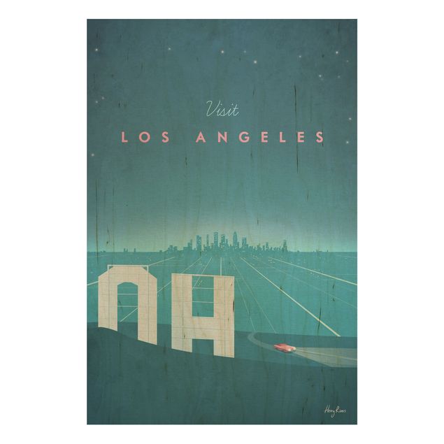 Stampa su legno - Poster Travel - Los Angeles - Verticale 3:2