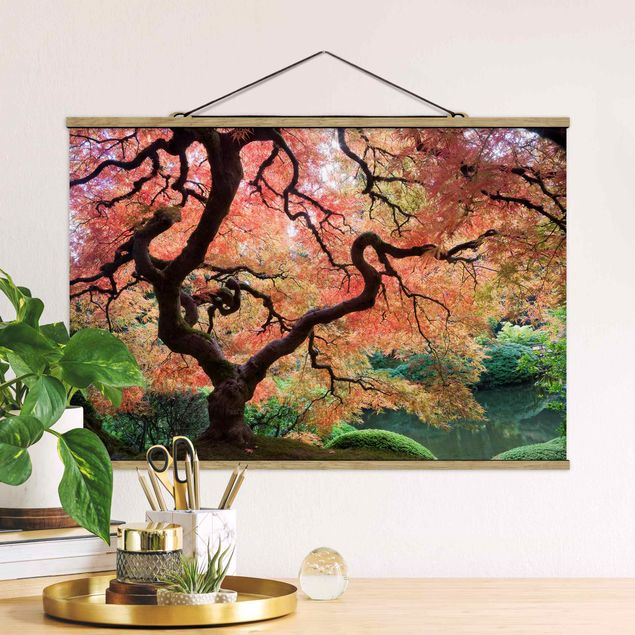 Foto su tessuto da parete con bastone - Giardino Giapponese - Orizzontale 2:3