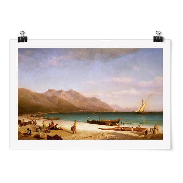 Poster - Albert Bierstadt - il Golfo di Salerno - Orizzontale 2:3