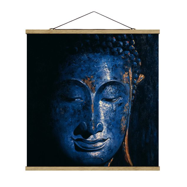 Quadro su tessuto con stecche per poster - Delhi Buddha - Quadrato 1:1
