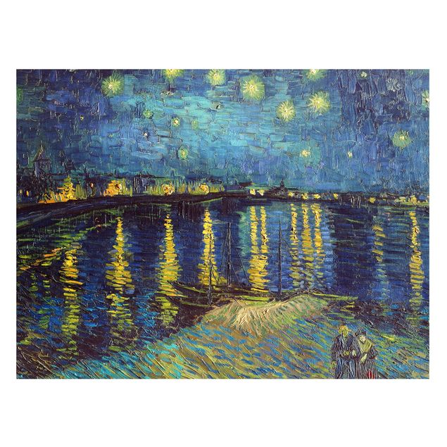 Lavagna magnetica - Vincent Van Gogh - Notte stellata sul Rodano - Formato orizzontale 3:4