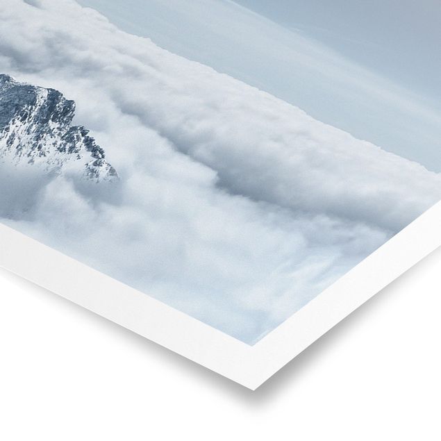 Poster - Le Alpi Sopra Le Nubi - Panorama formato orizzontale