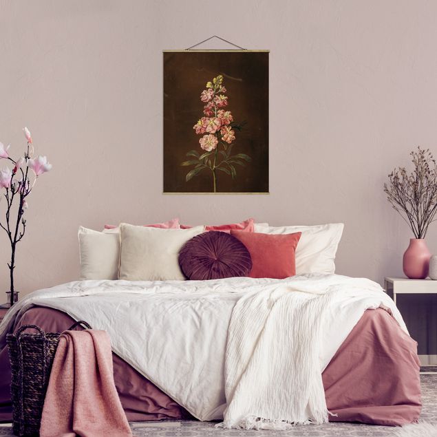 Foto su tessuto da parete con bastone - Barbara Regina Dietzsch - Un Pink Garden Levkkoje - Verticale 4:3