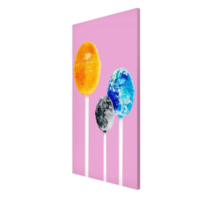 Lavagna magnetica - Lollipops con pianeti - Formato verticale 4:3