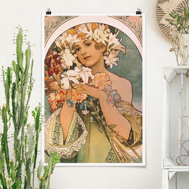 Poster vintage Alfons Mucha - Fiore