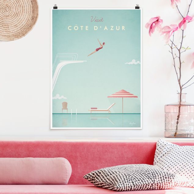 Poster illustrazioni Poster di viaggio - Costa Azzurra
