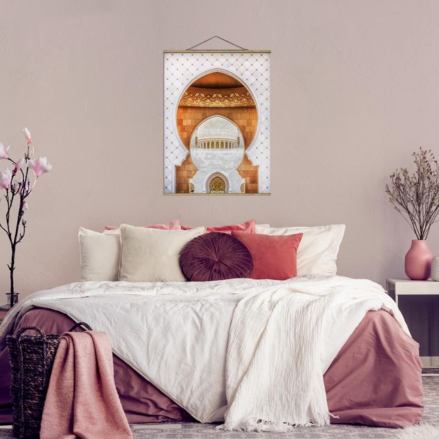 Foto su tessuto da parete con bastone - Porta della Moschea - Verticale 4:3