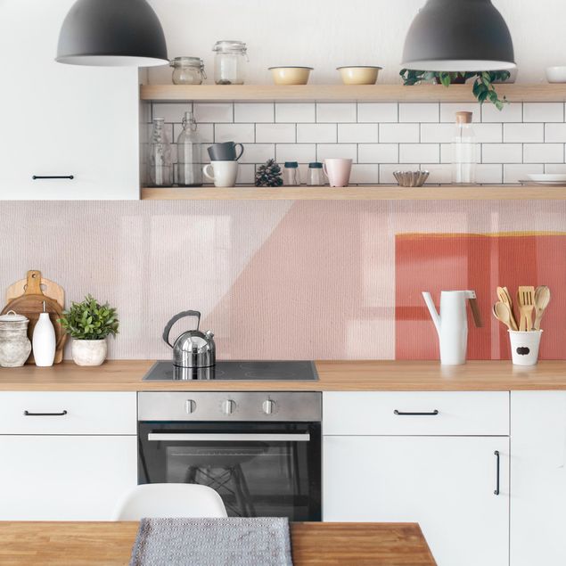 Rivestimenti cucina di plastica Geometria rosa