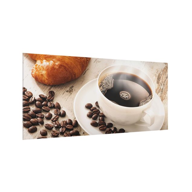 Paraschizzi in vetro - Steaming Coffee Cup With Coffee Beans
