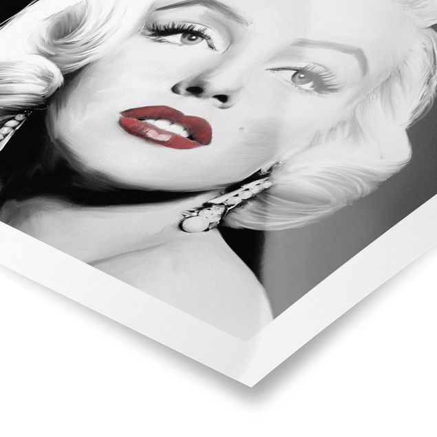 Poster - Marilyn con gli orecchini - Quadrato 1:1