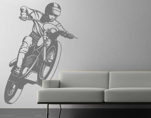 Adesivo murale monocromatico No.IS49 Motocross