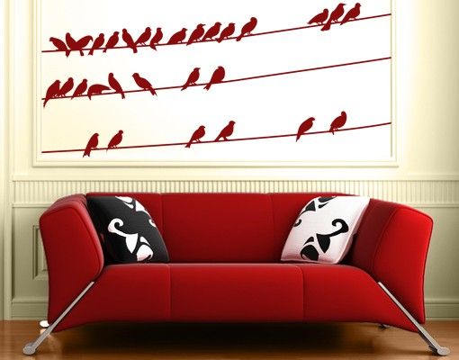 Adesivo murale no.IS21 Flock of Birds