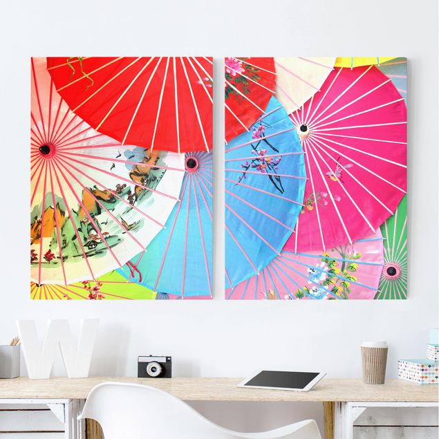 Riproduzione quadri su tela Gli ombrelloni cinesi