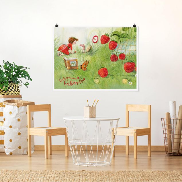 Poster acquerello The Strawberry Fairy - A casa di verme