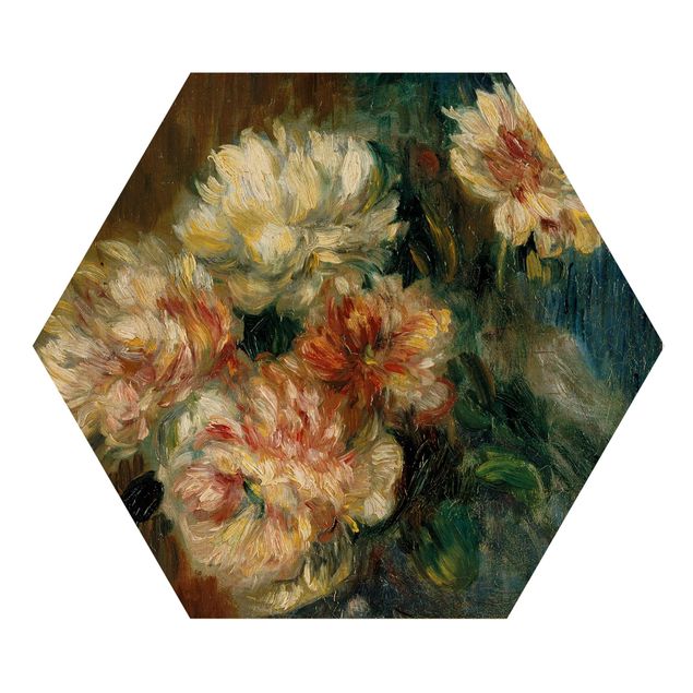 Esagono in legno - Auguste Renoir - Peonie Vaso