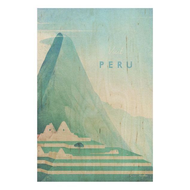 Stampa su legno - Poster di viaggio - Perù - Verticale 3:2