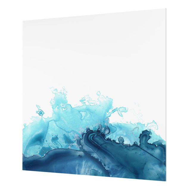 Paraschizzi in vetro - Wave Watercolor Blue I