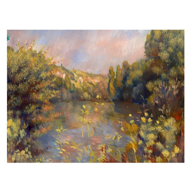 Lavagna magnetica - Auguste Renoir - paesaggio con lago - Formato orizzontale 3:4