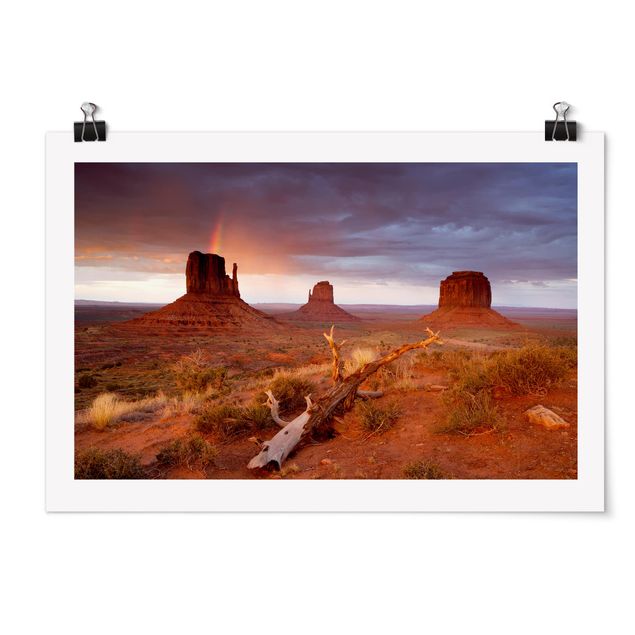 Poster - Monument Valley al tramonto - Orizzontale 2:3