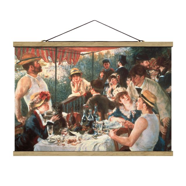 Foto su tessuto da parete con bastone - Auguste Renoir - La colazione dei canottieri - Orizzontale 2:3