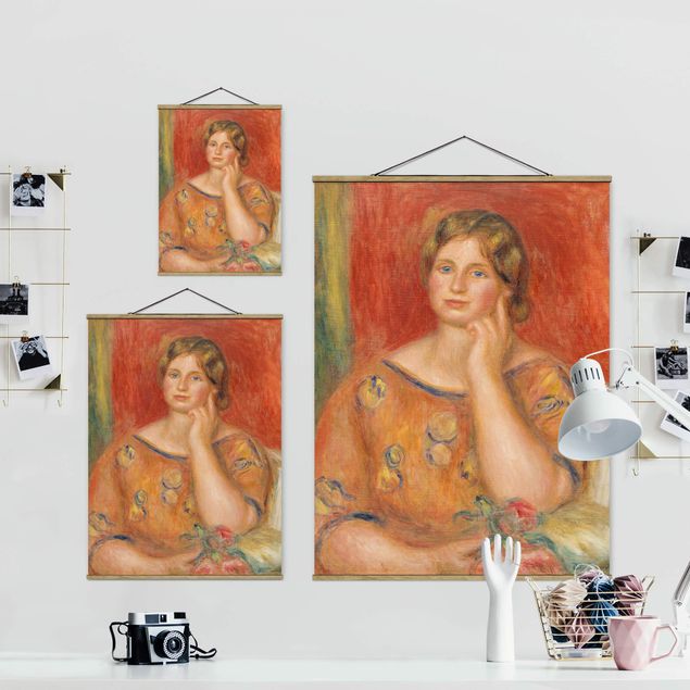 Foto su tessuto da parete con bastone - Auguste Renoir - La signorina Osthaus - Verticale 4:3