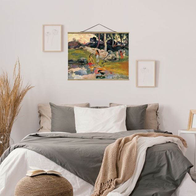 Foto su tessuto da parete con bastone - Paul Gauguin - Riverside - Orizzontale 3:4