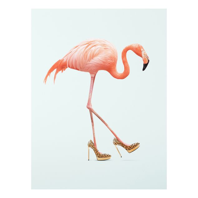Stampa su Forex - Flamingo con tacchi alti - Verticale 4:3
