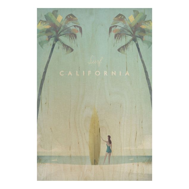 Stampa su legno - Poster di viaggio - California - Verticale 3:2